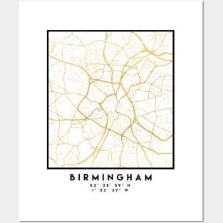 BIRMINGHAM UNITED KINGDOM CITY STREET MAP ART Posters and Art